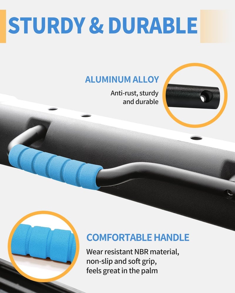 ROADER Bronco Front Grab Handles for 2021 2022 2023 Ford Bronco 2/4 Door Roll Bar Grip Handles, Upgraded Non-Slip Aluminum Blue Handles Bronco Interior Accessories (Not Fit Rear Seat) - Image 5